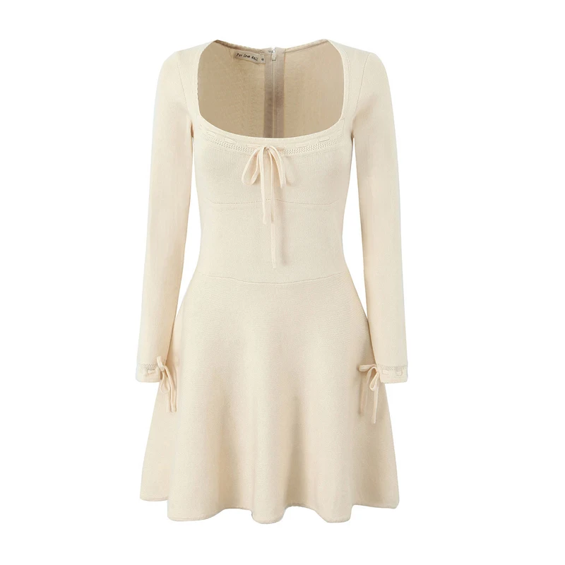 Женское трикотажное мини-платье на шнуровке Talenza