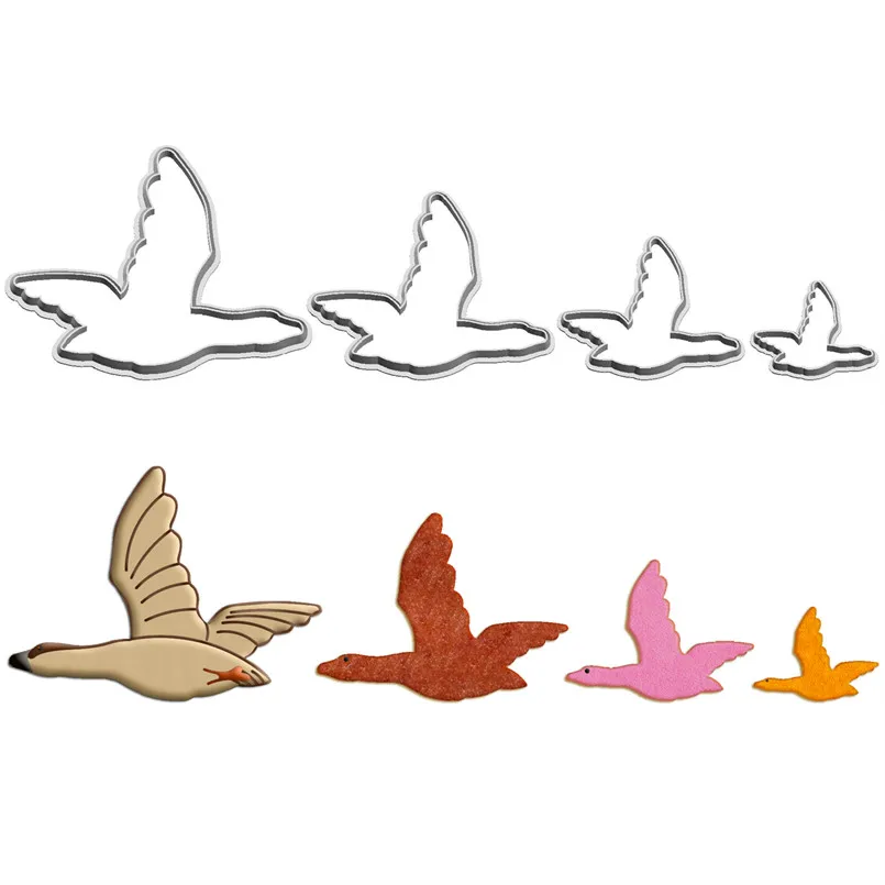 Четыре спецификации Мультяшные животные птицы дикая гусь пластиковые формы