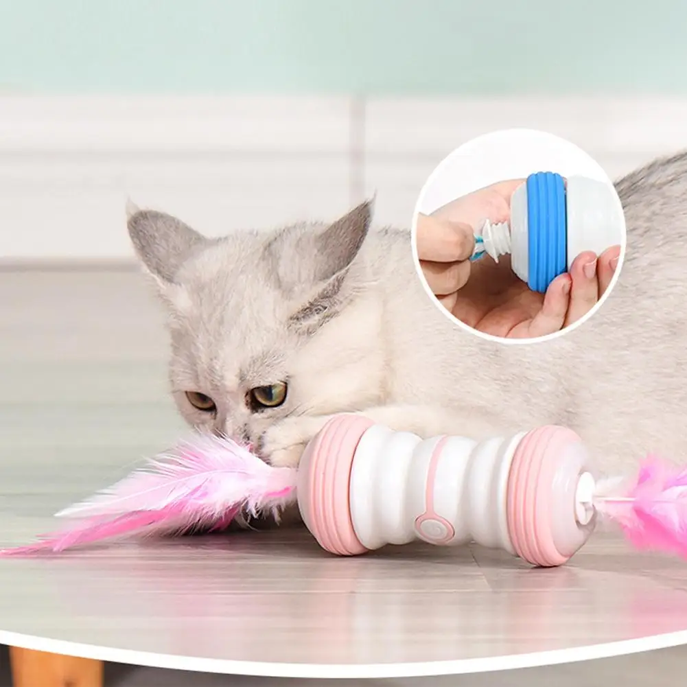 

Electric Magic Wand Roller Cat Toy Usb Charging Rolling Led Flashing Ball Game Teasing Interactive Toys Accessories Pet Supplies