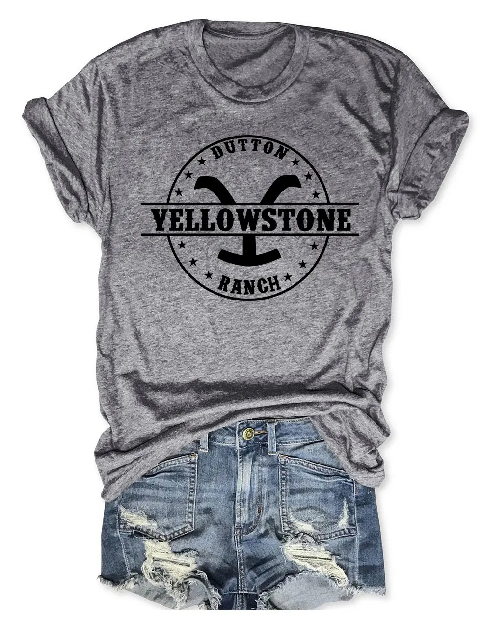 

Rheaclot Yellowstone Dutton Ranch Women's Cotton T-shirt Ladies Graphic Tee Tops