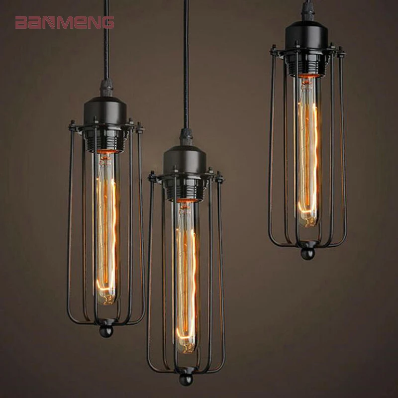 

Американский Сельский ретро E27 светодиодный Подвесная лампа-канделябр домашний декор подвесной светильник внутренняя спальня ресторан Ло...