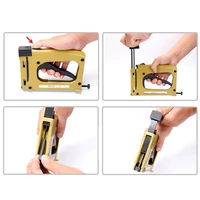 manual metal point driver stapler picture framing tool for furniture production leather product used for frame back fix