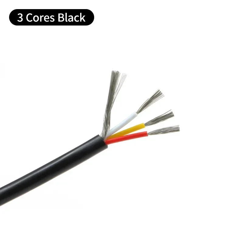 

Экранированный провод UL2547 28/26AWG 2-8 жил черный/серый
