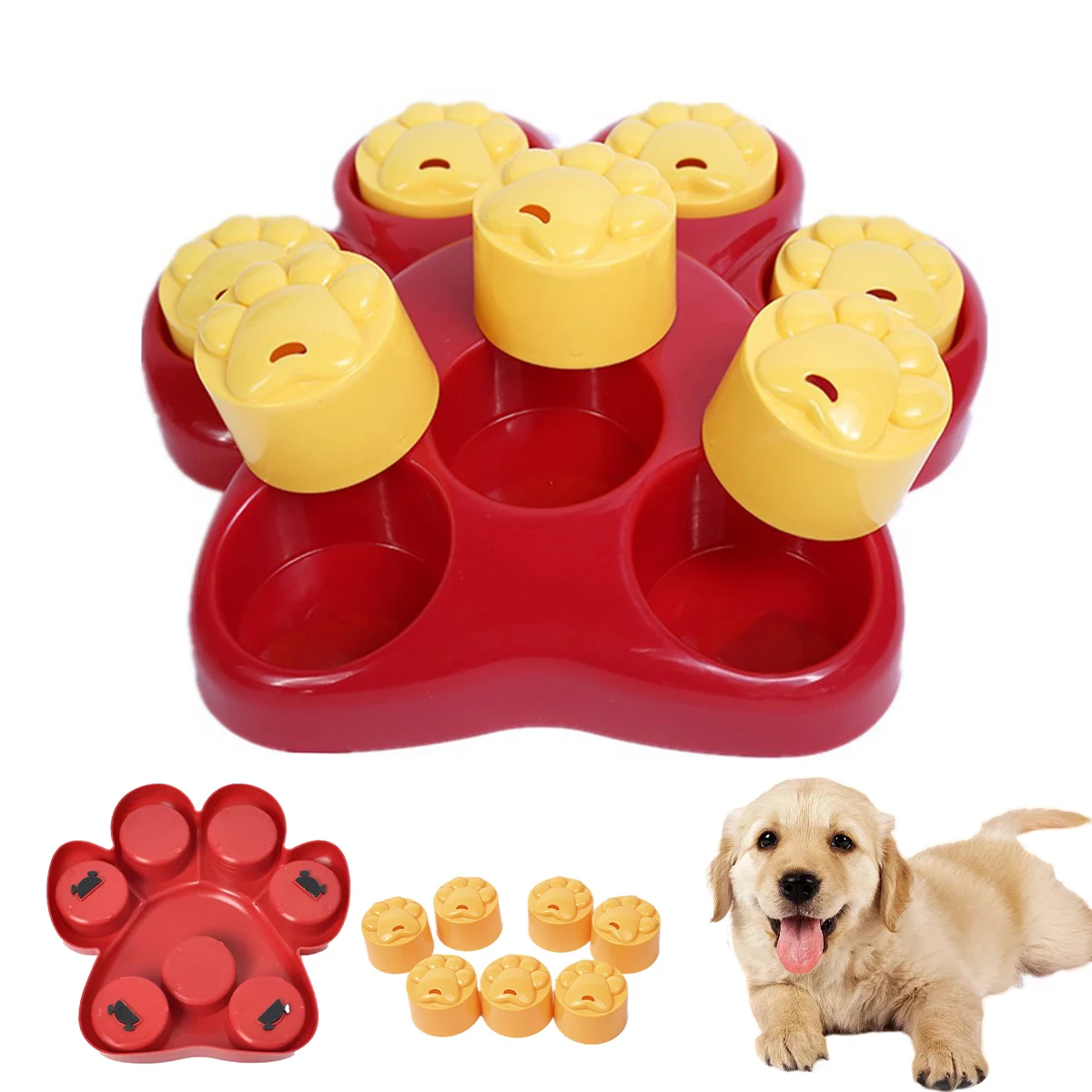 

Миска для собак с медленной кормушкой, многоразовая коробка для медленного корма для собак, Интерактивная емкость для предотвращения ожого...