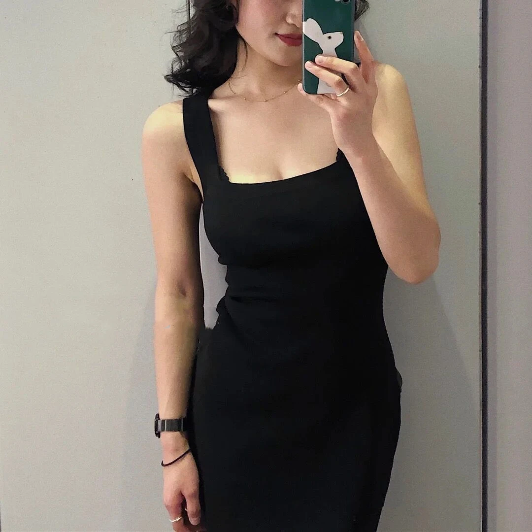 

High Quality Women Fashion Summer New Elegant Temperament Lady Slim Knitted Sleeveless Dress