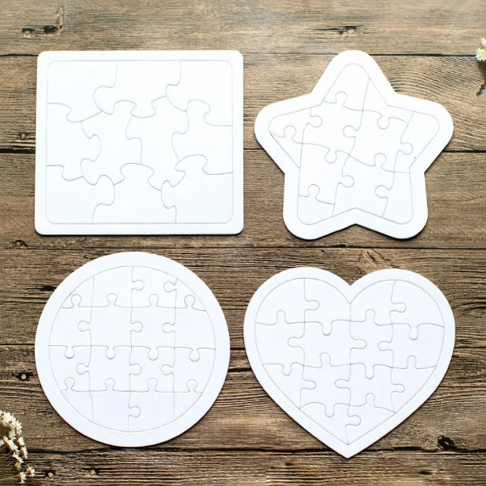 

Puzzle Puzzles Blank Jigsawpieces White Painting Kids Todrawing Home Diy Heart Sublimation Draw Family Shaped Stay Write Toys