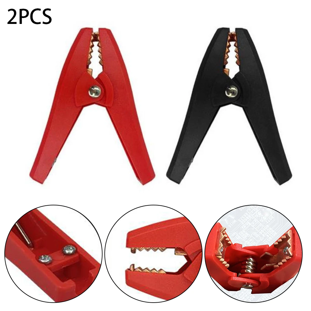 

2PCS 100A 90mm Red Black Alligator Clips Caravan Van Battery Test Lead Clips Best Promotion Crocodile Clips Plug Power Connector