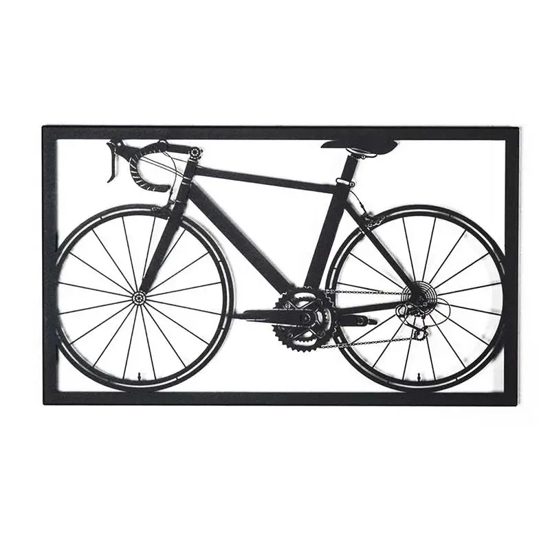 

Cast Iron Bicycle Wall Hanging Decor Retro Vintage Bicycle Handicraft Works With Frame Wall Art Pendant Home Decoration