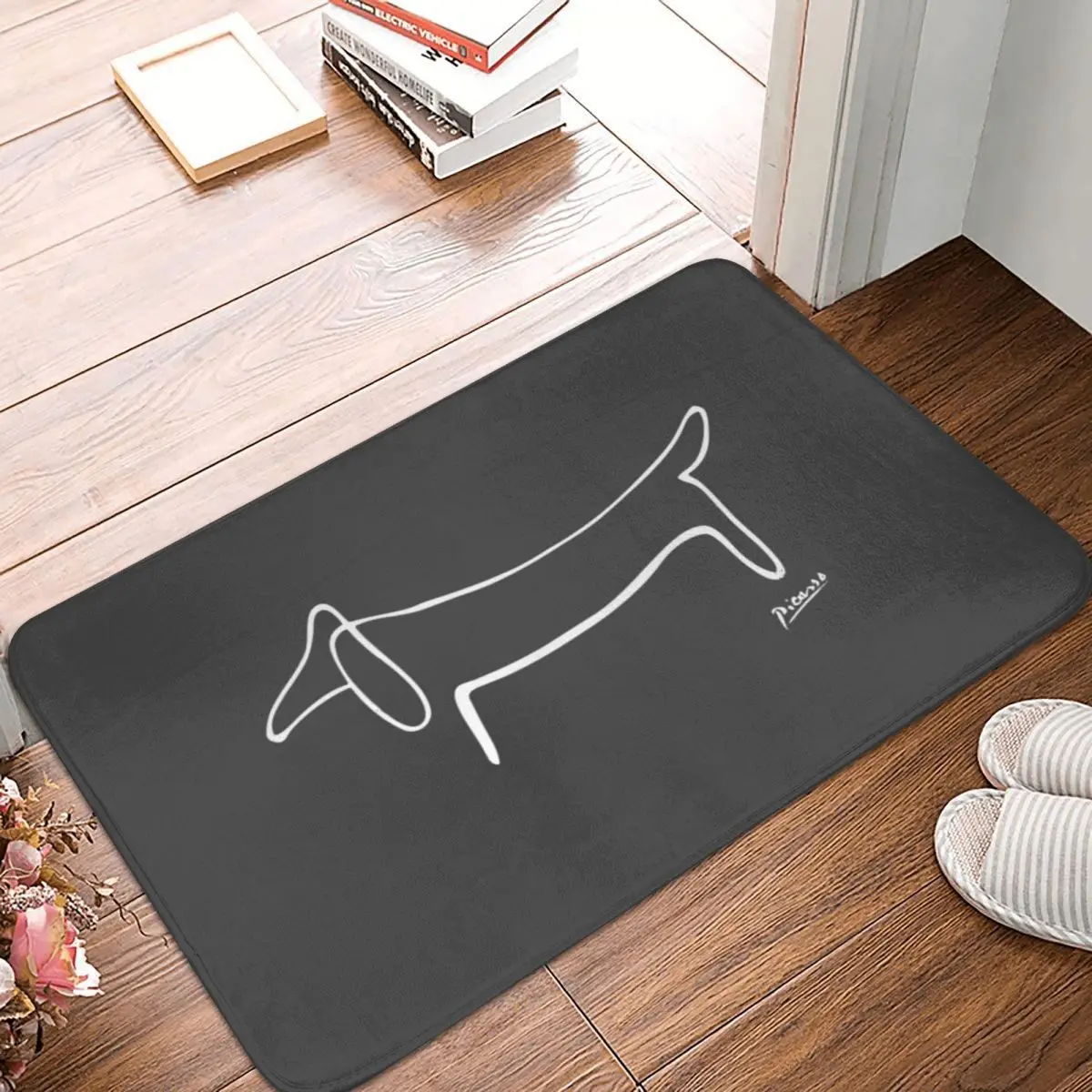 

Pablo Picasso Wild Wiener Dog Dachshund Doormat Rug Carpet Mat Footpad Polyester Non-slip Washable Entrance Kitchen Bedroom