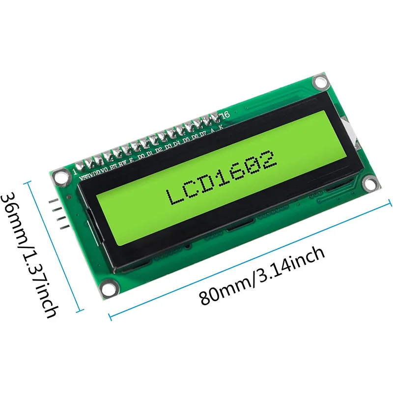 ЖК-дисплей LCD1602 для arduino 1602 дюйма 16x2 знака PCF8574T PCF8574 интерфейс IIC I2C 5 В