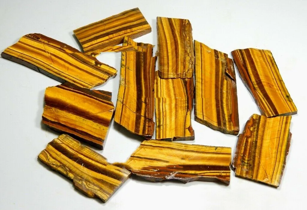 

100G Natural Polishing yellow tiger eye ore rough stone point ore energy mineral specimens wholesale