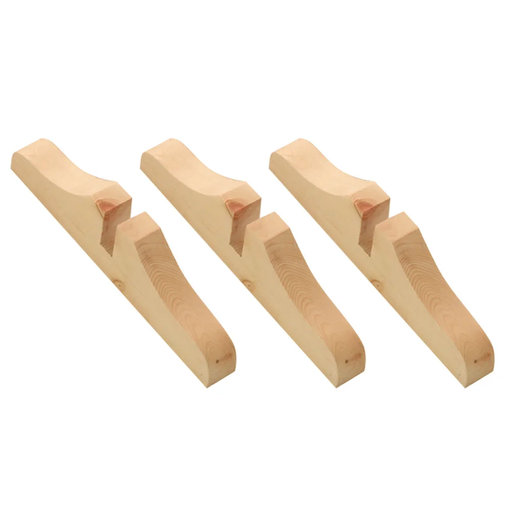 

3 Pcs Straighten Office Folding Screen Wooden Dressing Screens Room Dividers Base