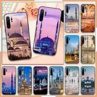muslim mosque buldding phone case for huawei honor mate 10 20 30 40 i 9 8 pro x lite p smart 2019 y5 2018 nova 5t