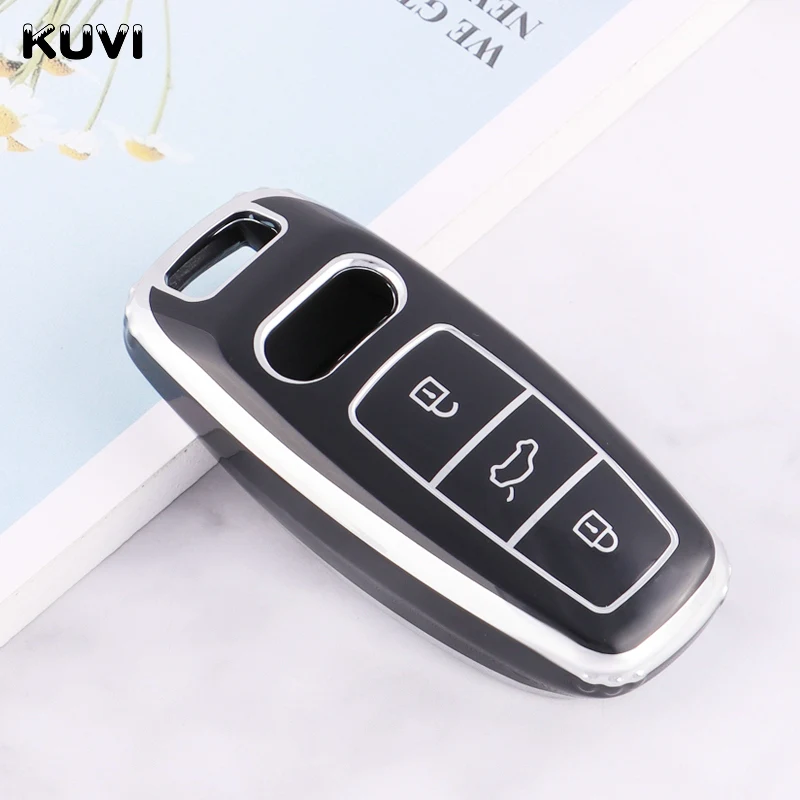 

Мягкий Чехол Для Ключей Из ТПУ Для Audi A3 A4 B9 A6 A7 4K A8 E-tron Q5 Q8 C8 D5 SQ8, Защитный Чехол Для Ключей, Аксессуар