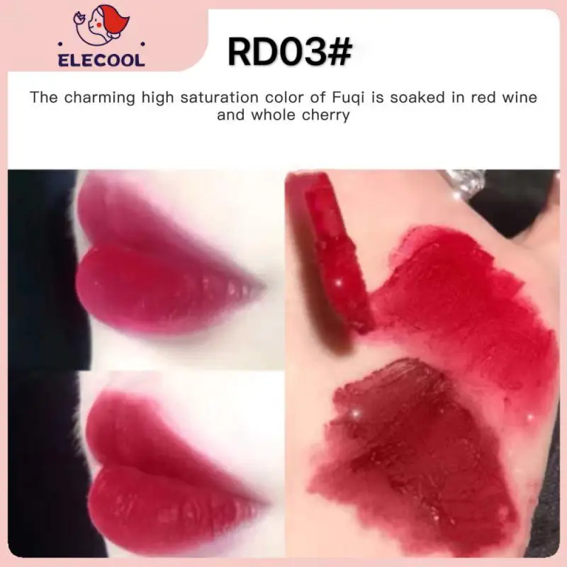 

Red Lip Tint Mud 12 Colors Moisturizing Lip Glaze Lasting Colored Lipstick Chestnut Milk Tea Lip Gloss Lips Makeup Cosmetics