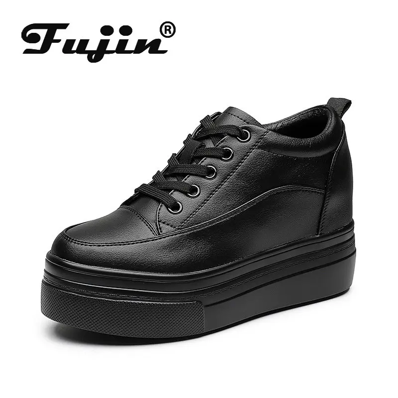 

Fujin/7 см; Натуральная кожа; Сезон осень-весна; На платформе; На скрытом каблуке; Высокие дышащие кроссовки; Повседневная женская модная обувь