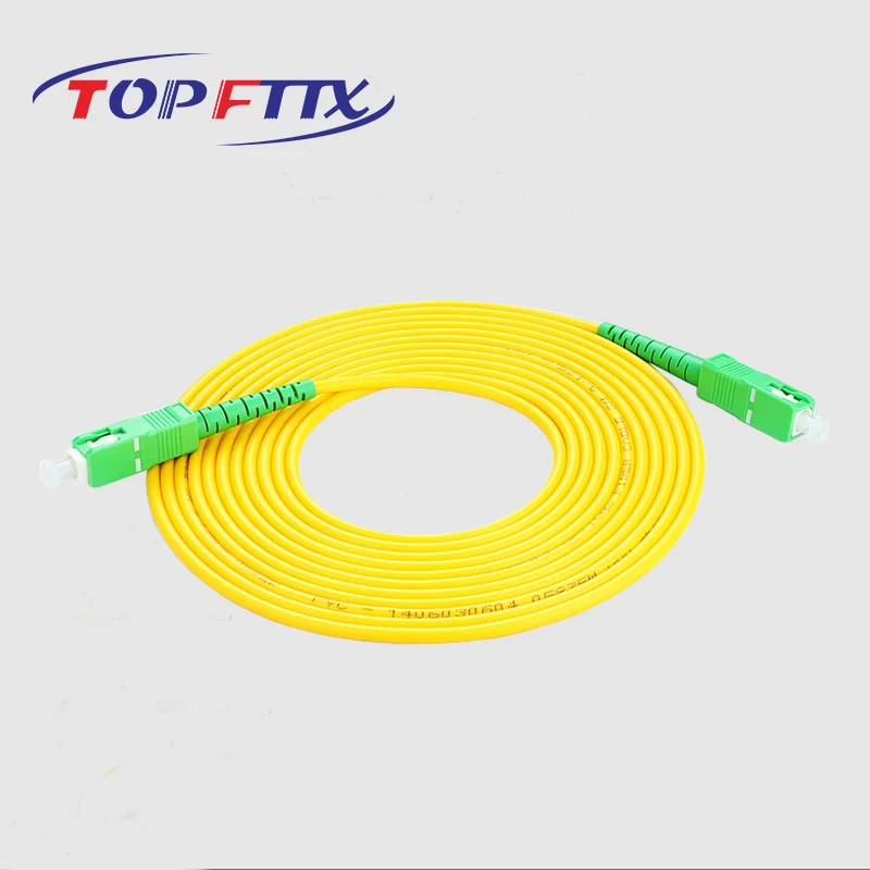 Телекоммуникация 40 шт. 5 метров SC/APC Одномодовый G652D Simplex Core диаметром 3 0 мм кабель