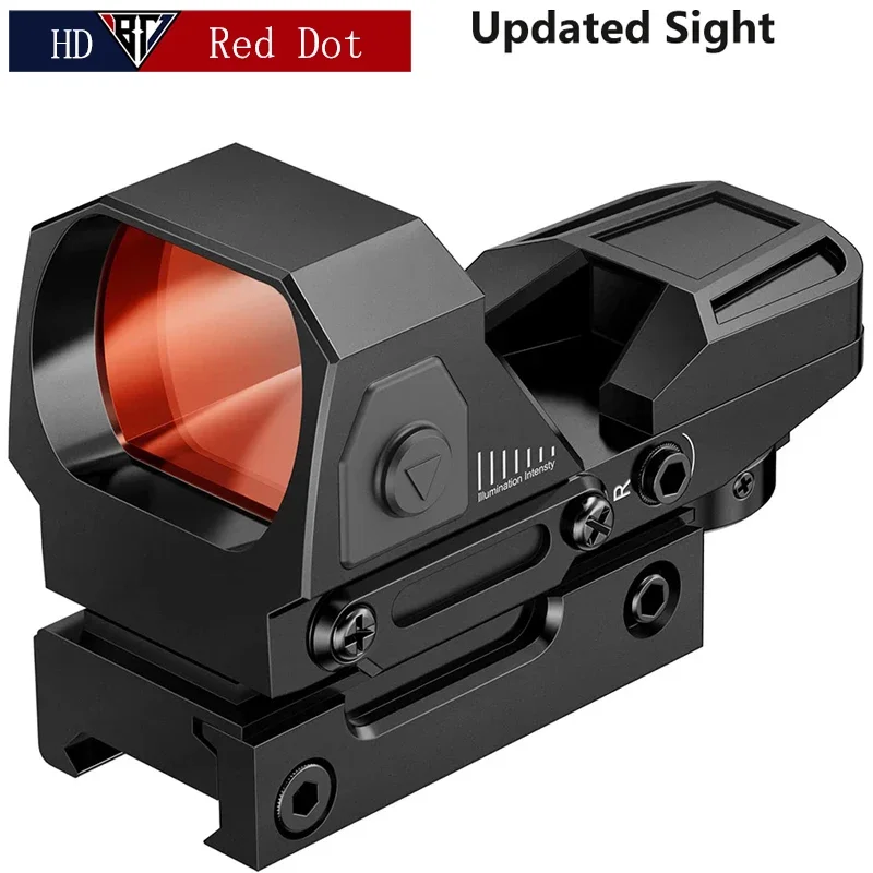 

1X22X33 Reflex Sight 4 Reticle Red Dot Sight Optics ON & Off Switch for 20mm Rail Mount Airsoft Air Tactical Rifle Socpe