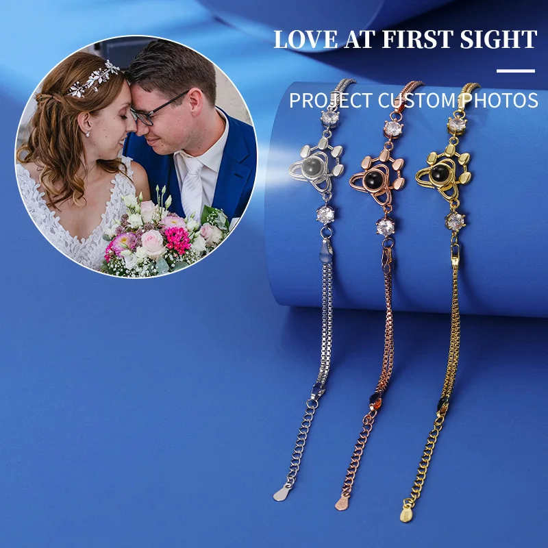 Персонализированный браслет для проекции фотографий мемориальный кулон в виде