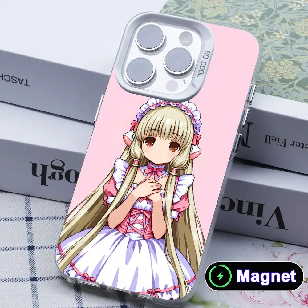 Фото Чехол для мобильного телефона MagSafe с изображением Чи из аниме Chobits, белый, полупрозрачный, для iPhone 17 16 15 14 13 12 11 X XR XS Air Pro Max Plus №3