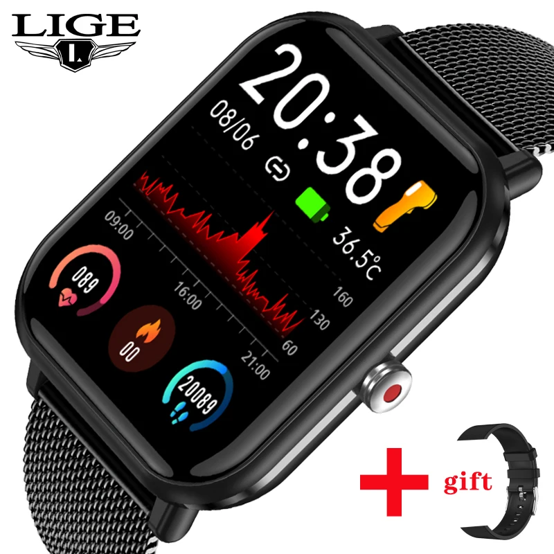 LIGE Q9 Pro 1.7-дюймовый 2022 Смарт-часы для мужчин с полным сенсорным фитнес-трекером IP68