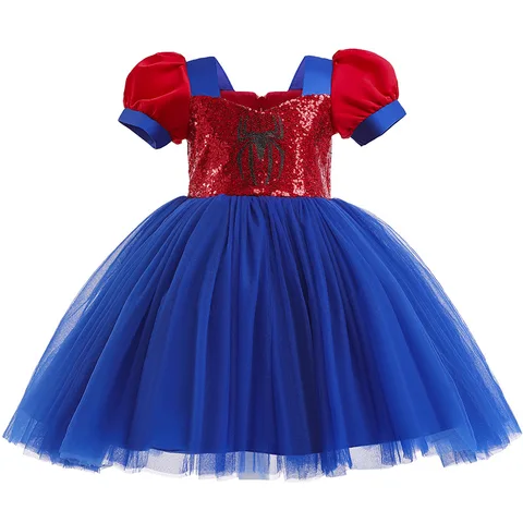 Платье-пачка для косплея, костюмы для девочек, детское платье, сетчатая детская одежда для Хэллоуина