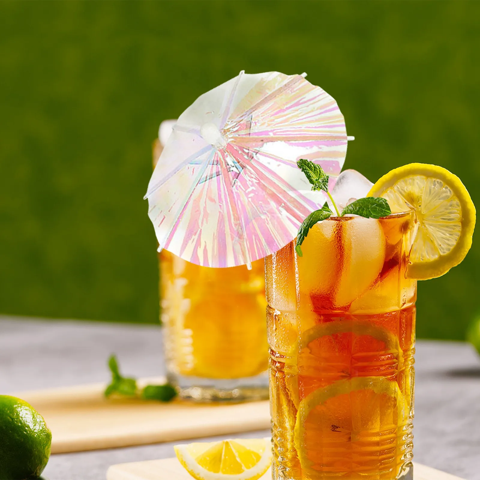 50 шт. зонтики для напитков Коктейльные Палочки бумажные зубочистки гавайский