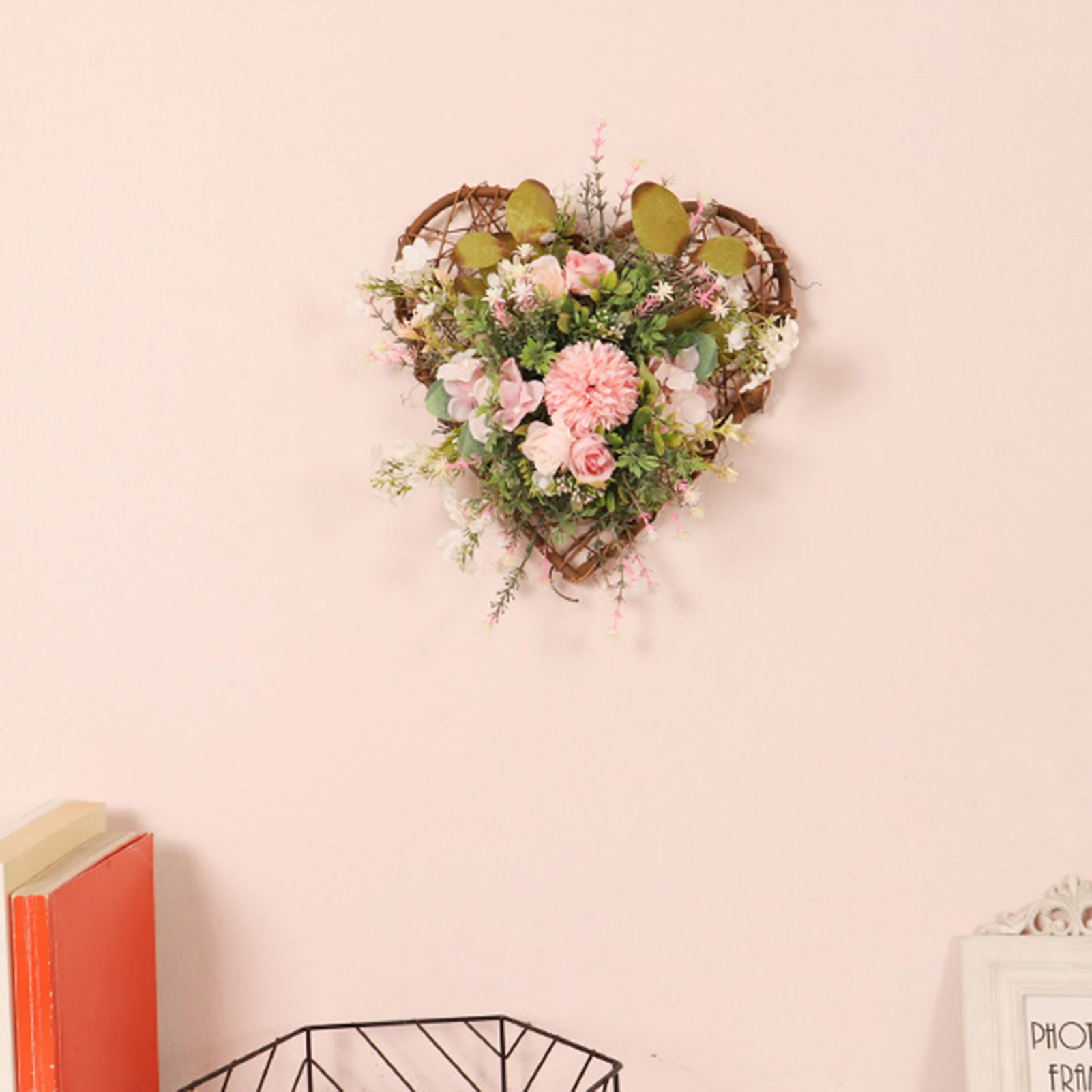 

Chrysanthemum Artificial Flowers Wreaths For Front Door Imitated Chrysanthemum Home Decor Non-fading Soft Vine Ivy Artificial