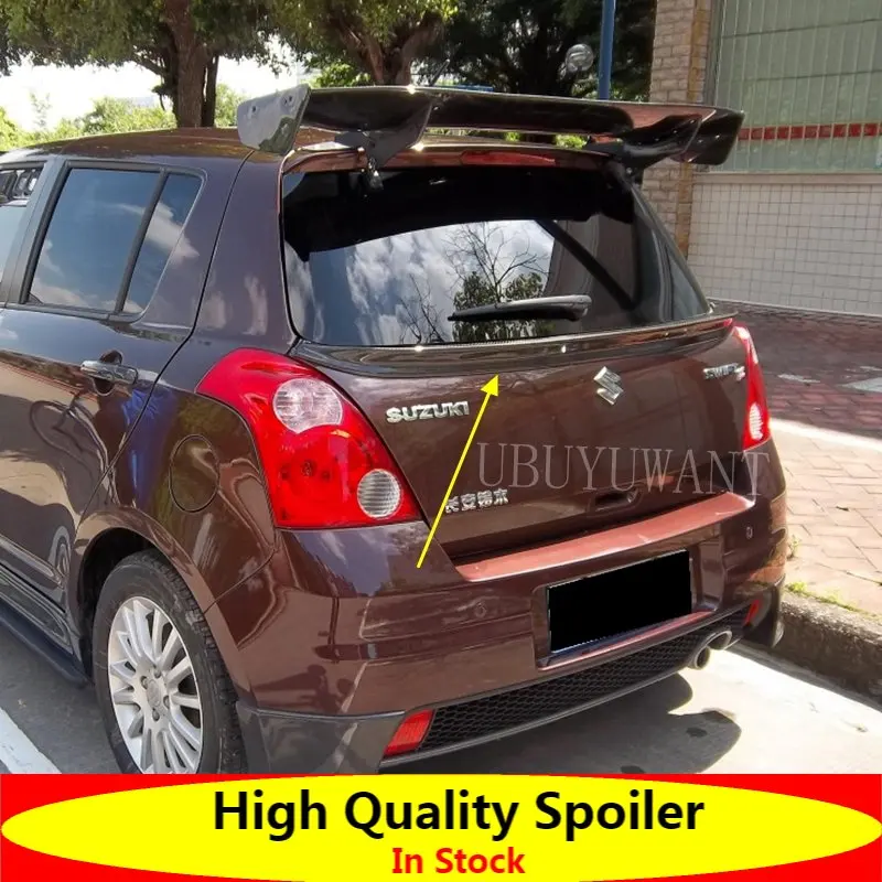 

For Suzuki Swift 2005-2012 High Quality Carbon Fiber Rear Boot Wing Spoiler Rear Roof Spoiler Wing Trunk Lip Boot Cover
