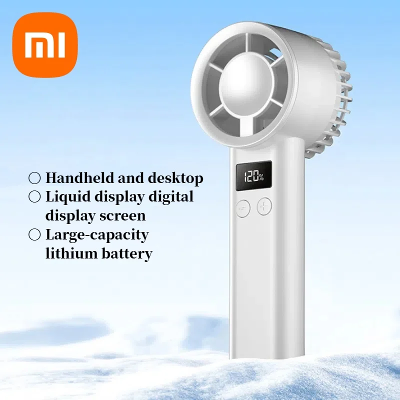 

Супер тихий USB перезаряжаемый мини-вентилятор Xiaomi, 120 скоростей, ручной портативный вентилятор для офиса, кемпинга, путешествий, подвесной настольный компьютер двойного назначения