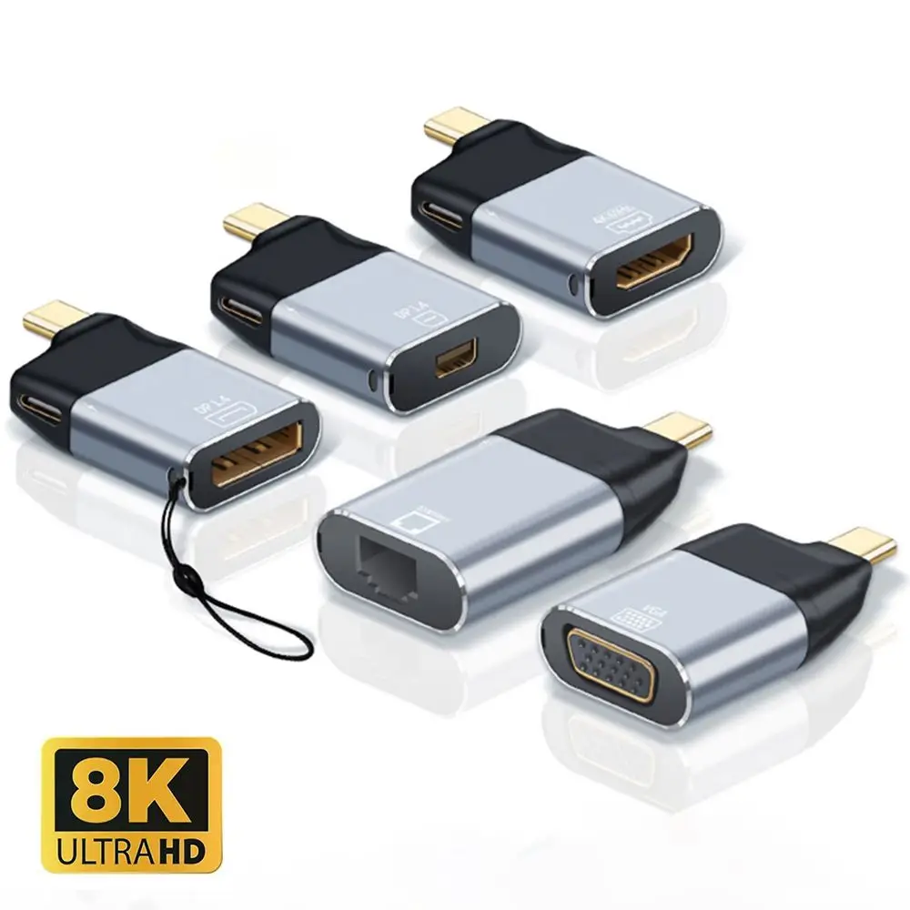 

Переходник для планшета, Gigabit Ethernet Type-C-HDMI совместимый с USB C на VGA Mini DP RJ45