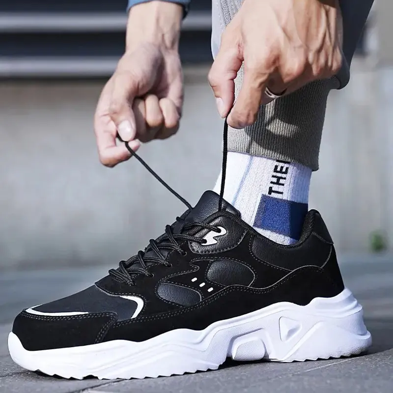 Winter Fashion Trend Men's Sports Shoes Comfortable Thick Sole Casual Sneakers Outdoor Anti Skid Wear-resistant Running Shoes