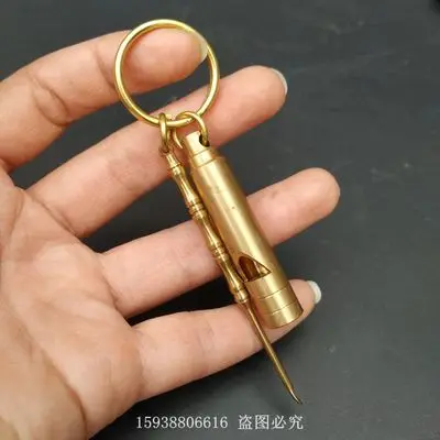 Изысканный имитационный брелок из чистой латуни свисток для ушей |