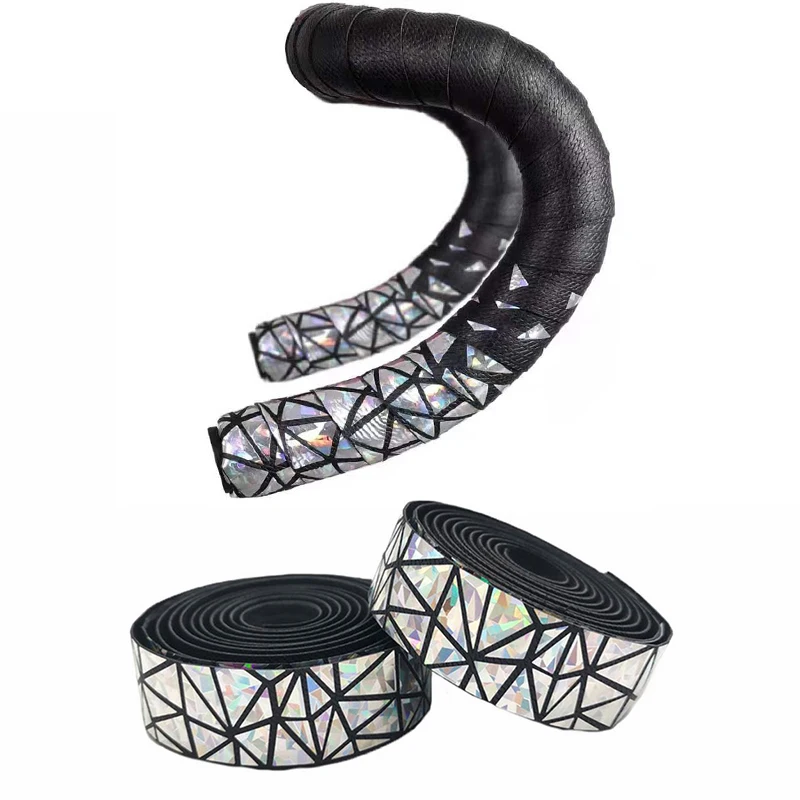 

Bicycle Curved Handle Tape PU+EVA Material Dead Speed Handlebar with Road Bicycle Handle Tape 2pcs Handle Plug