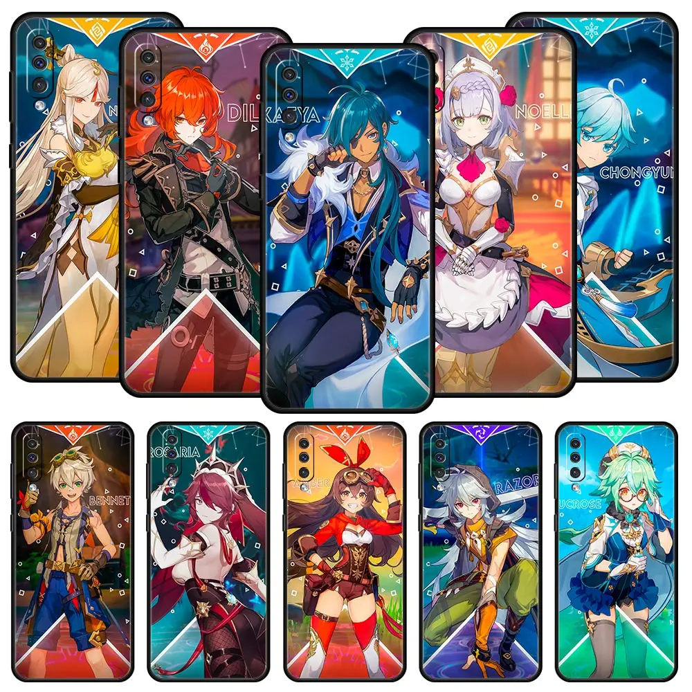 

Чехол для телефона Genshin Impact Game для Samsung Galaxy A12 A32 A50 A70 A20E A20S A10 A10S A22 A30 A40 A52S A73 A53 A72 5G A02S