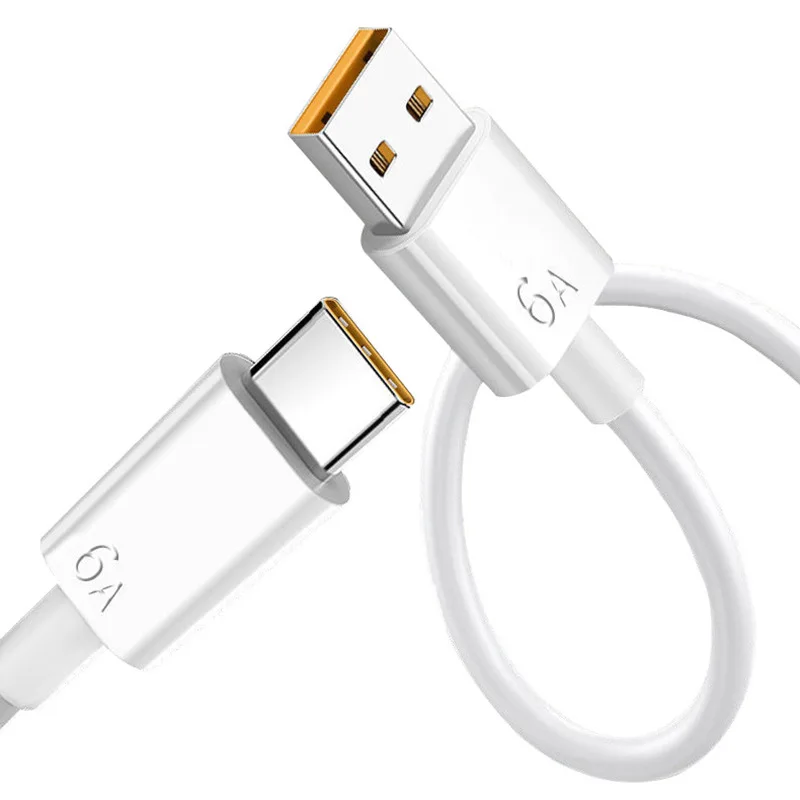 

66W 65W 6A Charger Cable Fast USB Type C Charging Data Cord for Xiaomi Poco M3 X3 NFC F2 Mi 11 9 Samsung Huawei OPPO