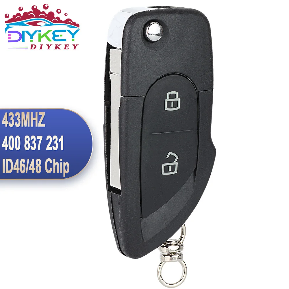 DIYKEY 400 837 231 433 МГц 315 чип ID46 / ID48 для Lamborghini Gallardo FCC ID: MYT8Z0837231 БЕСКЛЮЧЕВОЙ вход брелок