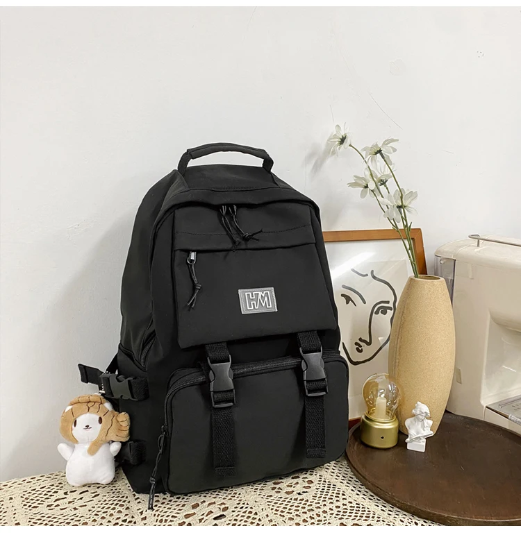 

7606 students large-capacity campus backpack female ins wild super hot backpack