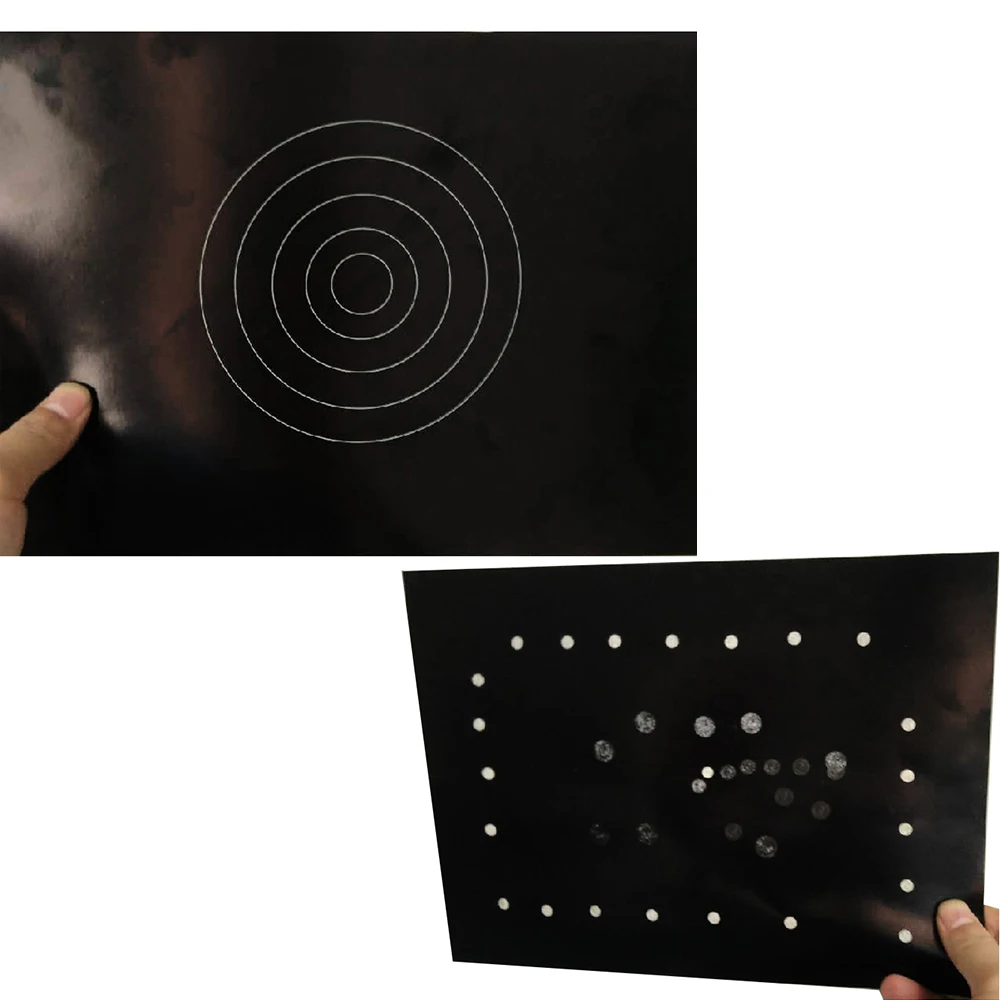 50pcs Laser Engraving Marking Welding Machine Test Photo Focus Double Black Dimming Paper Fiber Laser Path Adjust Size 200*200mm enlarge