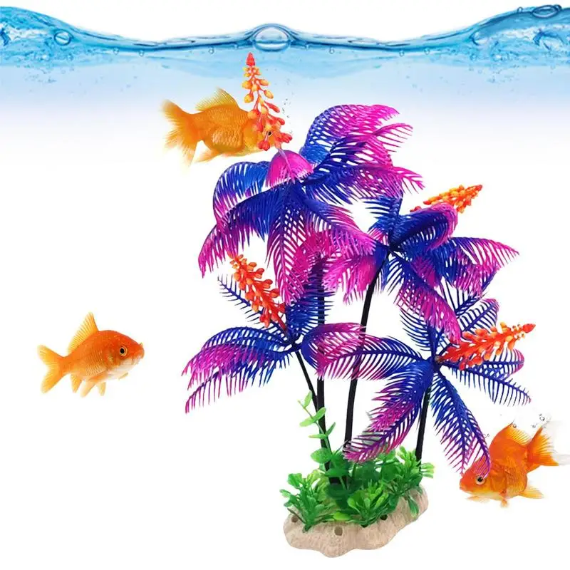 

Аквариумные украшения, имитация аквариумных растений, ландшафтное кокосовое дерево, аквариумные растения, базовый дизайн, идеально подходит для черепахи