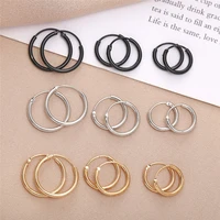 2020 new vintage rose gold color multiple dangle small circle hoop earrings for women %d1%81%d0%b5%d1%80%d1%8c%d0%b3%d0%b8 jewelry steampunk ear clip gift