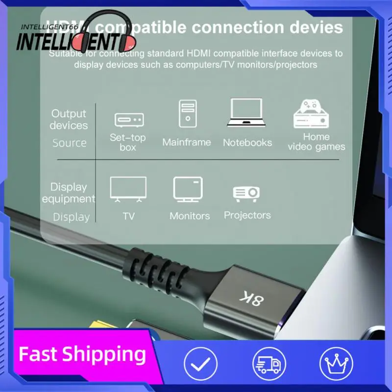 

Slim High Speed For Tv 8k/60hz 4k/120hz -compatible Hd Cable 8k 60zh For Tv Computer Monitor 8k -compatible Cable