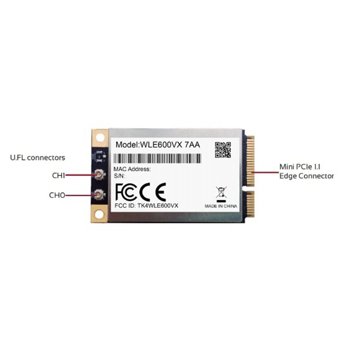 WLE600VX двухдиапазонная карта 2 4 ГГц 5 802.11ac/Abgn Mini PCI Express MIMO 2x2 WAVE 1 модуль карты WIFI Atheros