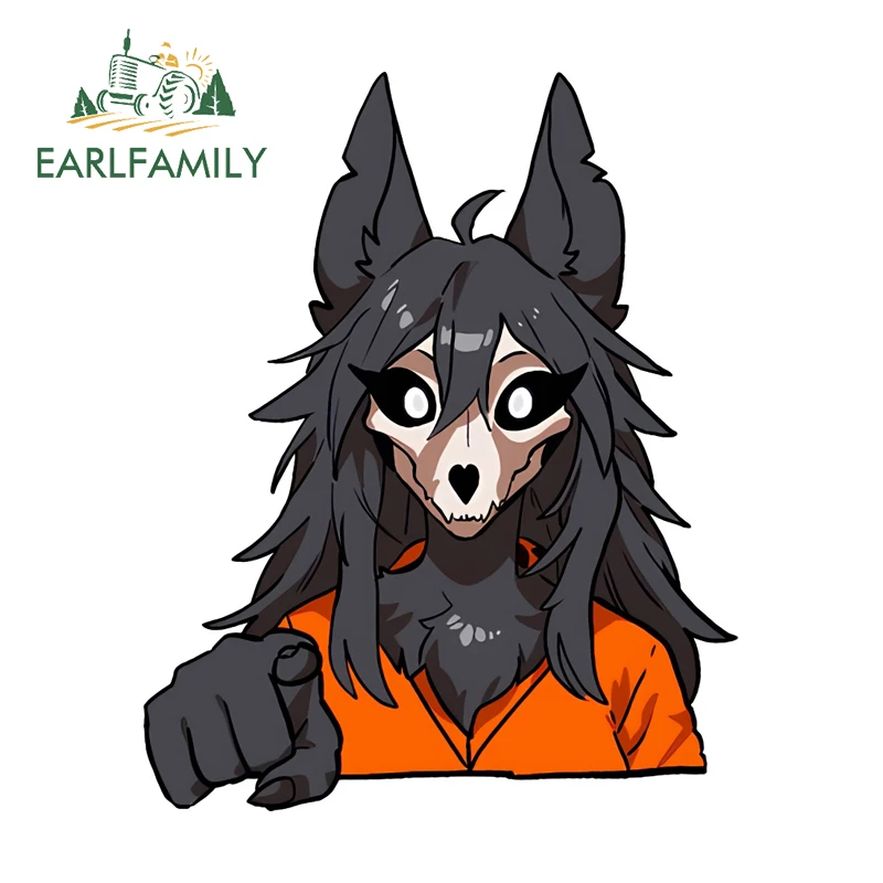 

EARLFAMILY крутой пушистый волк автомобильные наклейки индивидуальные наклейки для ноутбука, холодильника, выключателя света, виниловая наклейка для мотоцикла, индивидуальная печать