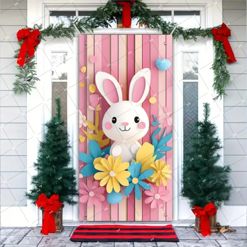 Счастливой Пасхи весенние красочные яйца кролик цветок зеленая трава деревянный