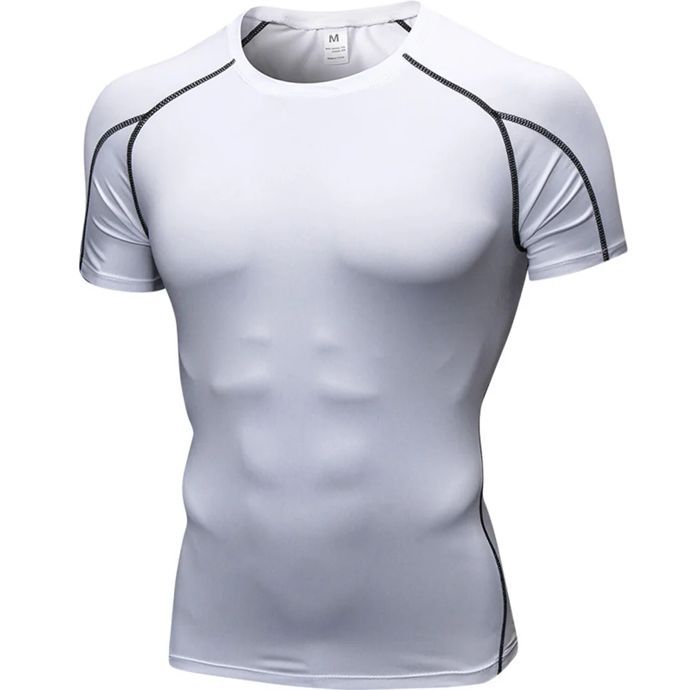 

Men's Sports Shirts Short Sleeved Breathable Functional Tops for Gym Workout Compression Shirts for Fitness Running Jog DIN889