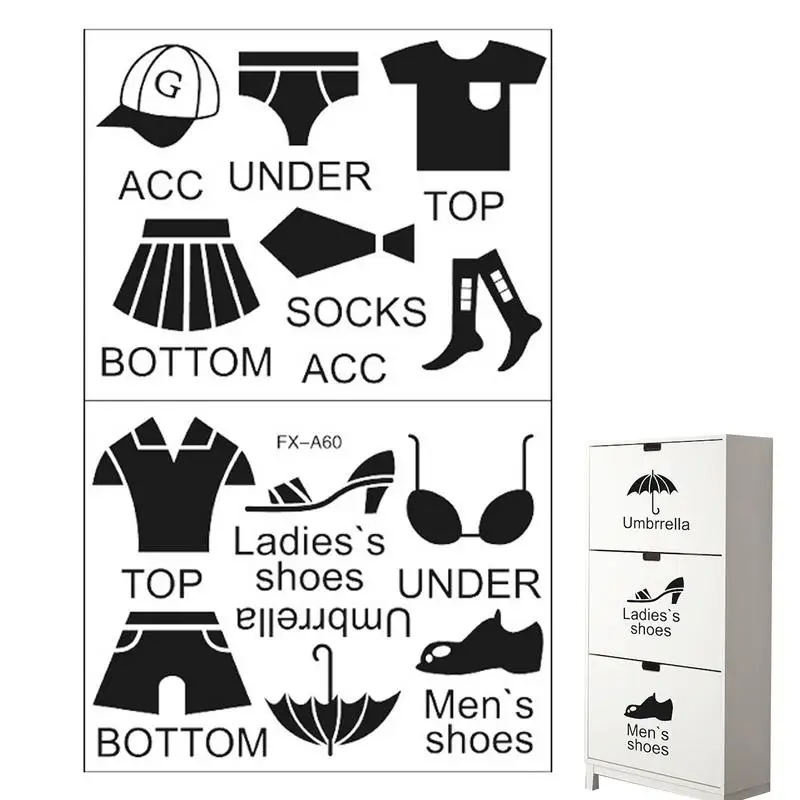 

Стикеры для одежды, наклейки, съемный шкаф, наклейки на стену, одежда, классификация, Декор, креативная спасательная этикетка, виниловые Сти...