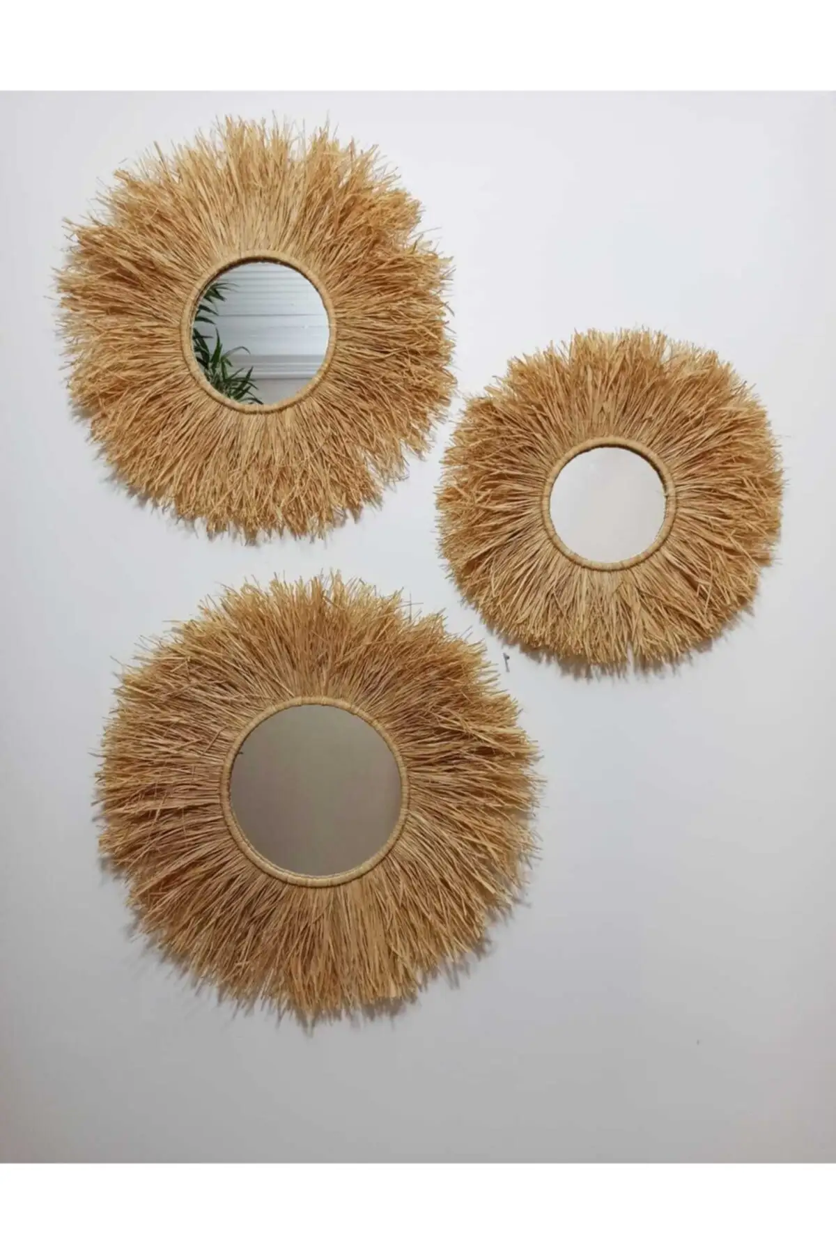 3 Pc Decorative Wall Mirrors Consol Round Furniture Full Body Mirror Large Length Decor Bathroom Made In From Turkey