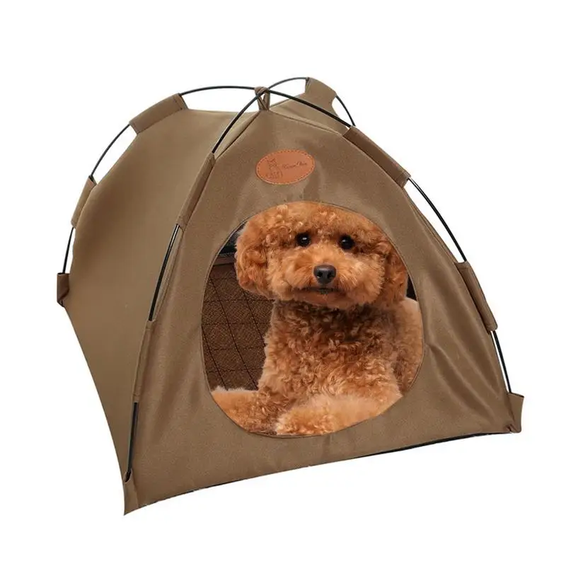 

Cat Bed Tent Dogs Foldable Enclosed Nest Breathable Washable Pet Puppy Kennel Indoor Outdoor House Bed Tent Double-sided Cushion