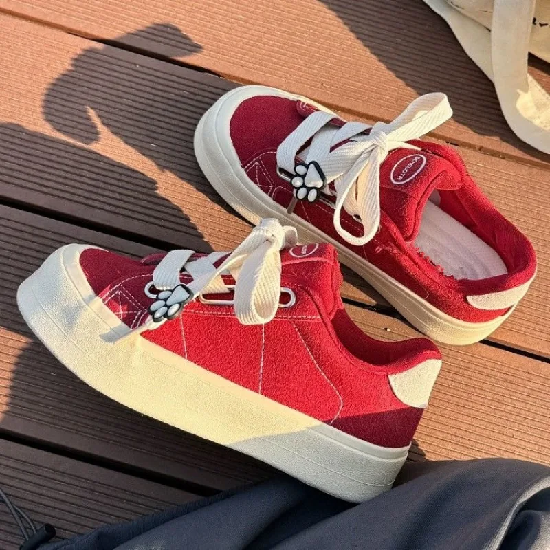 Женская парусиновая обувь SHANPA простая однотонная модная Осенняя спортивная на